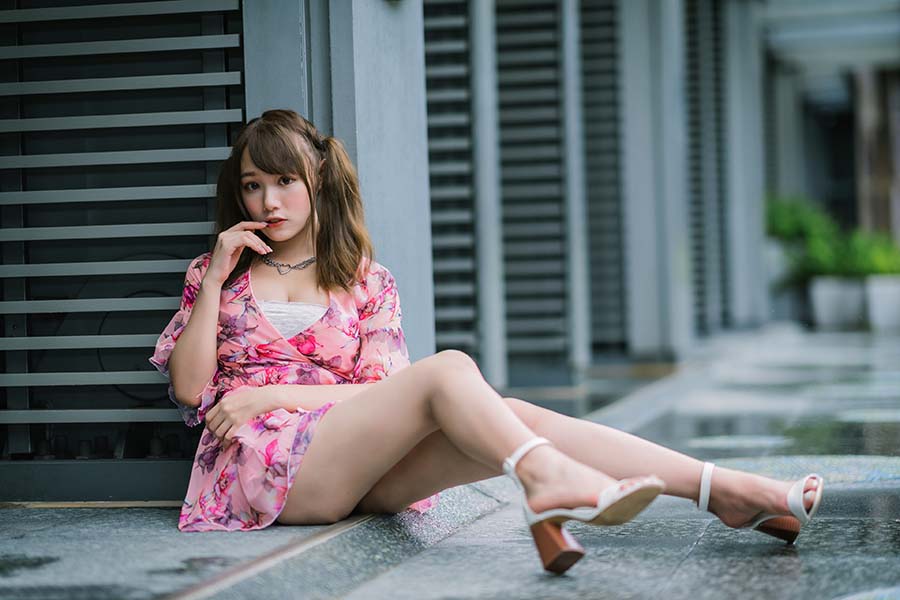 Girls in short dresses in Petaling Jaya