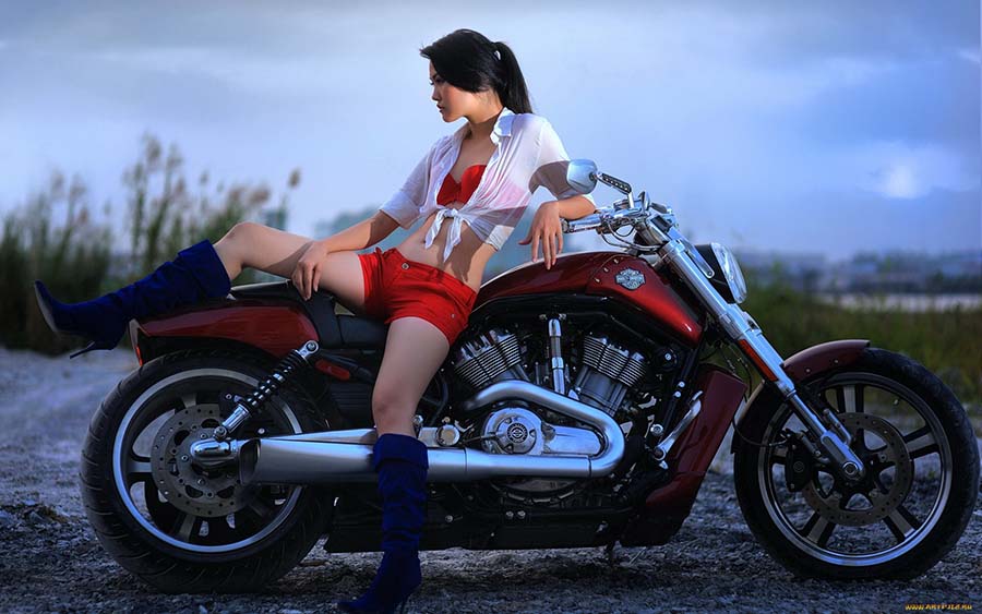Beautiful girls and motorcycles in Petaling Jaya