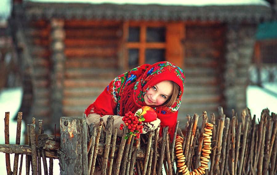 Sexy girl Women in Slavic costumes in Petaling Jaya