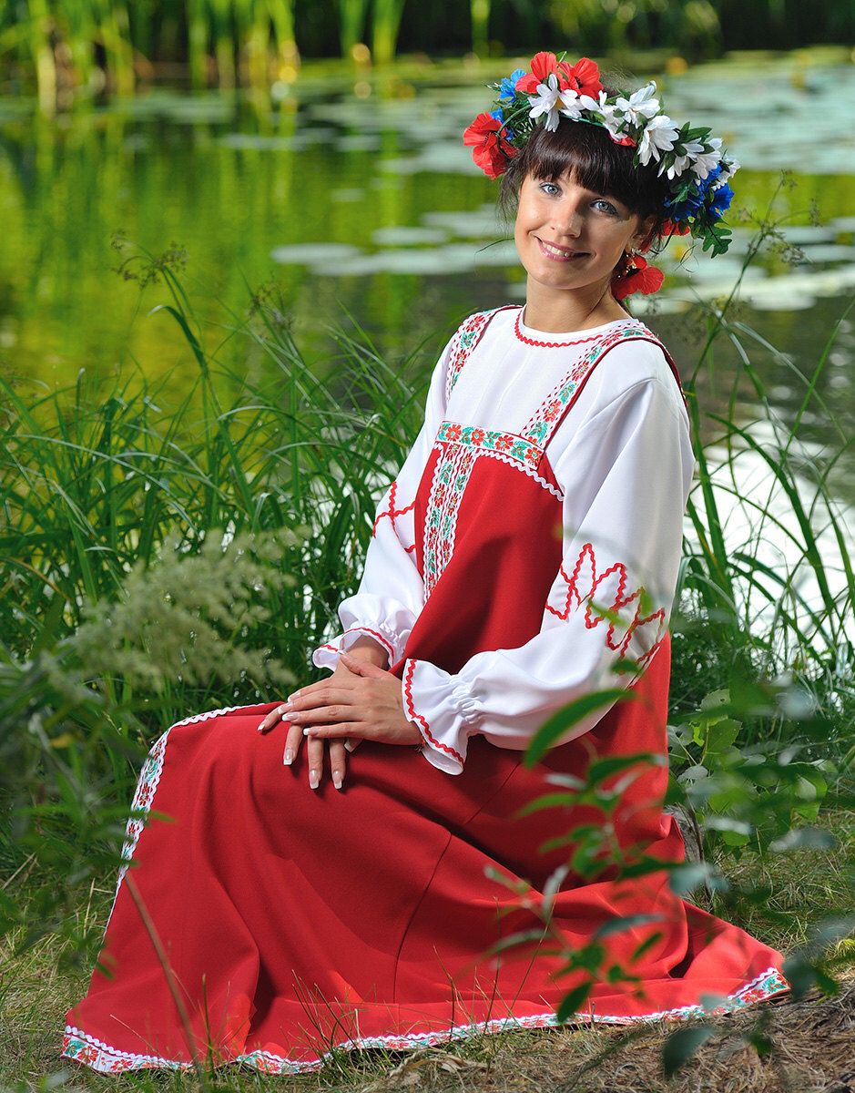 Beautiful girl Girls in Slavic costumes in Petaling Jaya